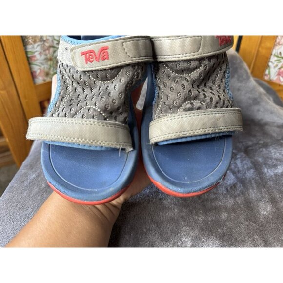 TEVA Sandals Kids Psyclone XLT Unisex Navy Hoo & Loop Strappy Blue Sz 10 - Picture 2 of 11